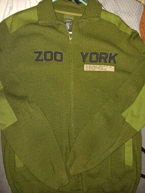 Zoo York Olive Green Full-Zip Sweater Jacket